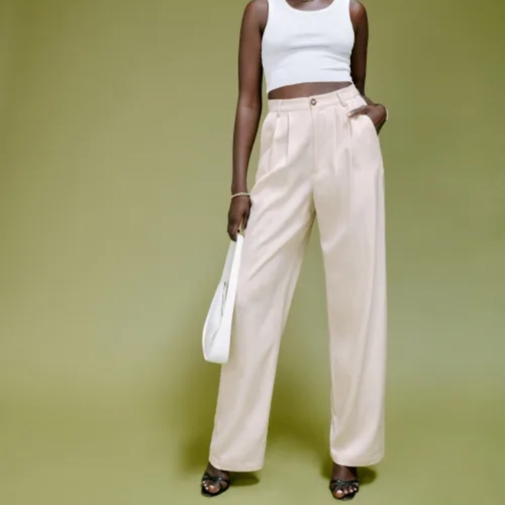 Reformation mason pant in oyster NWOT